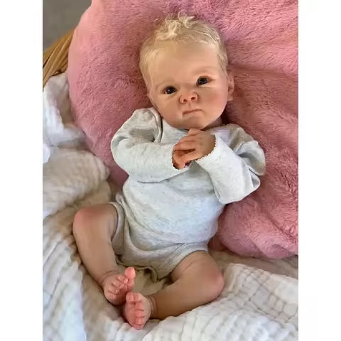 18-20Inch Full Body Vinyl Bettie Bebe Reborn Boy / Girl With Rooted White Gold Hair Washable Handmade Lifelike Real Reborn Doll https://tinyurl.com/26xdksdn