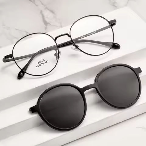 Women Polarized Clip On Sunglasses Fashion Round Titanium Alloy Optical Glasses Frame Female Sunshades Eyewear https://tinyurl.com/25yd86fn