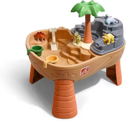 Dino Dig Sand and WaterTable, Kids Activity Sensory Playset, Summer Outdoor Toys, 7 Piece Water Toy Accessories, For Toddlers 2- https://tinyurl.com/2btcj29l