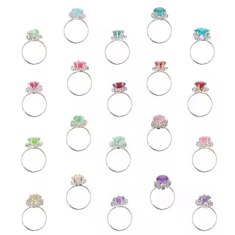 20pcs Simulation Rings Children Jewelry Girls Plaything Birthday Party Toys Fashion Accessories Pretend Play Decorative Kid https://tinyurl.com/23bpk48w