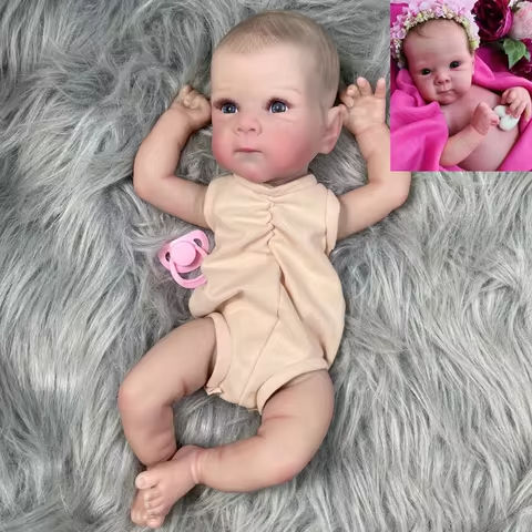 MRB 20 Inch Reborn Bettie 3D Skin Painted Kit With Eyelashes and Cloth Body Unassembled Reborn Baby Doll Parts DIY Molds https://tinyurl.com/28vpuqql