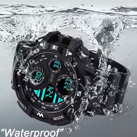 Military Digital Watch for Men Outdoor Men’s Sports Watches Clock Waterproof Luminous Chronograph Student Electronic Wristwatch https://tinyurl.com/25982vjd
