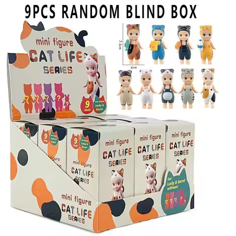 New Cat Blind Box Sonny Angel Cats Life Action Figures Toys Ornaments Dolls For Fans Children Christmas Gifts 9Pc Random Send https://tinyurl.com/25rhyotx