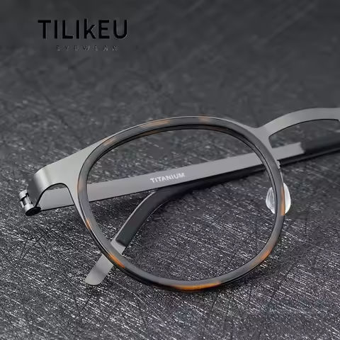 Denmark Pure Titanium Ultra Light Screwless Eyewear Retro Round Men Glasses Mirror Ring Separation Prescription Eyeglasses Frame https://tinyurl.com/24mxw5pf