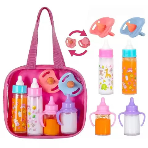 Large Size Baby Doll Feeding Bottle Set for Baby Dolls Baby Care Toy Stroller Milk and Juice Bottles with Toy Pacifier https://tinyurl.com/256x6paj