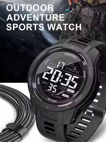 WECOOL Brand Sport Digital 50M Waterproof LED Back Light Alarm Clock Multifunction Watch W-616 Watch https://tinyurl.com/27695w7l