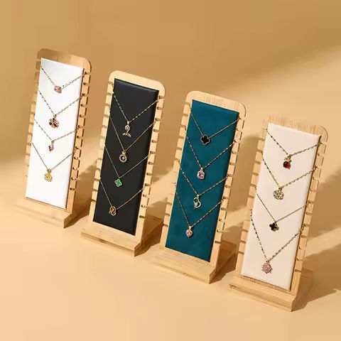 Bamboo And Wood Necklace Display Frame Pendant Jewelry Storage Display Frame Jewelry Necklace Pendant Display Shooting Props https://tinyurl.com/2yvaazan