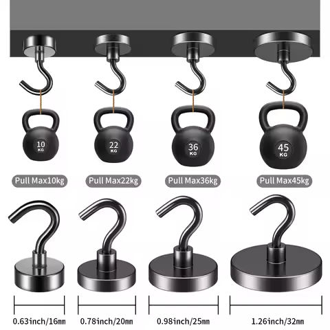 Magnetic Hooks Heavy Duty for Hanging, Magnet with Hooks for Home, Kitchen, Workplace, Office (Black, Pack of 4/6/8/12) https://tinyurl.com/2xmud8cz