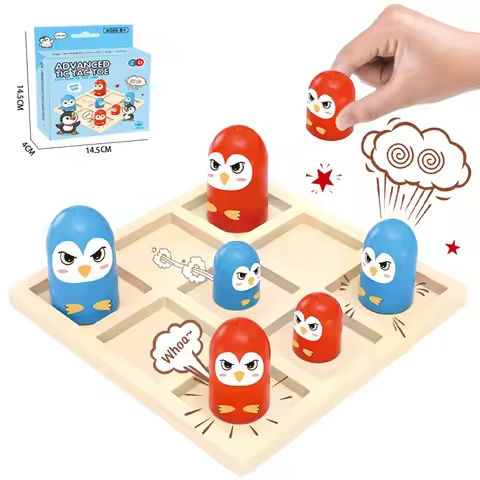Mini Advanced tic tac toe party board game puzzle Interactive games for family Battle competition Desktop games birthday gift https://tinyurl.com/288an6oo