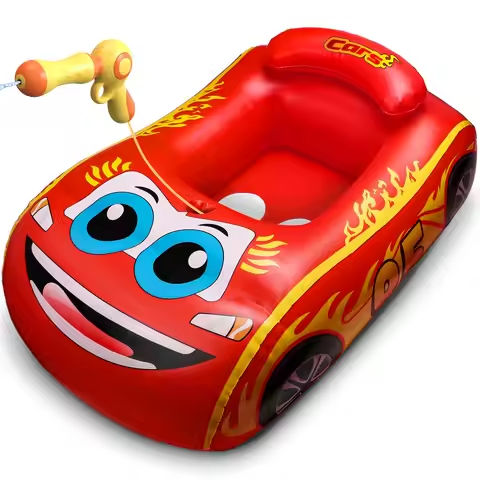 Pool Float Kids with Water Gun,Inflatable Ride-on Swimming Pool Toy for 4 5 6 7 8 9 years old Boys Girls,Summer Water Games https://tinyurl.com/26qz2jvy