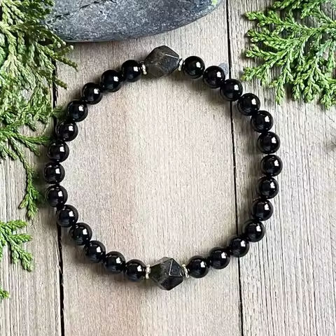 1 Pc Black Tourmaline Obsidian Bracelet Men And Women, The Ideal Choice Of Gift https://tinyurl.com/24kr7mvo