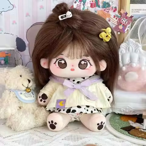 20cm Kawaii Big Eyes No Attribute Plush Cotton Doll Idol Stuffed Super Star Figure Dolls Can Change Clothes Gift for Girls Kids https://tinyurl.com/28xmk3vj