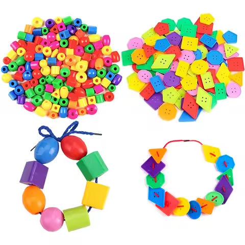 30/50pcs Threading Block Toys Plastic Bead String Bundle DIY Developmental Toys Children Birthday Gift Early Education TMZ https://tinyurl.com/2bsehfzx