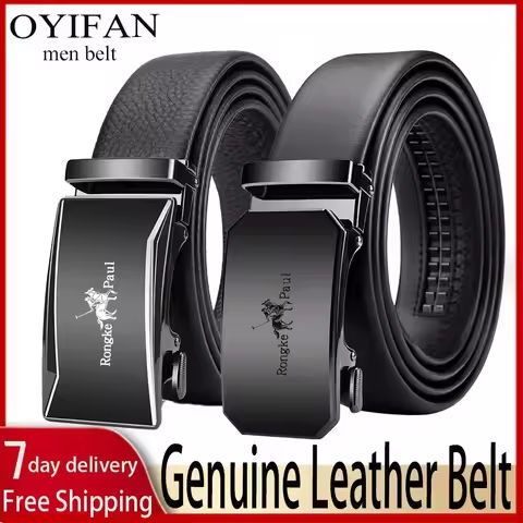 OYIFAN Men Belt Genuine Leather Belt for men Automatic belts Adjustable waistband Business belts 허리띠 https://tinyurl.com/2xn5pdlw