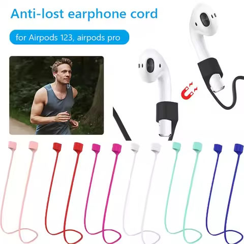 Wireless Magnetic Earphone Hanging Rope Cable For AirPods 3 2 1 Pro Anti Lost Silicone Cord Holder Cable Earphone Accessories https://tinyurl.com/23mvx7ox