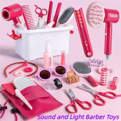 WizKidz Children’s Hairdressing Pretend Play Toy Set Little Girl Hair Dryer Scissors Shampoo Hair Salon Simulation Toy Set Gift https://tinyurl.com/294w5s8h