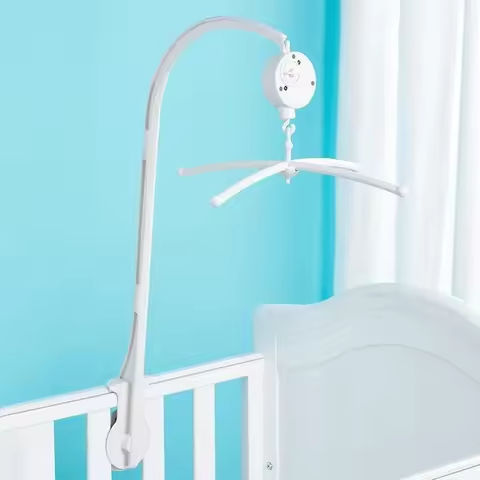 Baby Bed Bell Toy Holder White Rattles Bracket Mobile Crib Music Box Newborn Bell Crib Toy The holder can rotates 360degrees Toy https://tinyurl.com/2xhgsptk