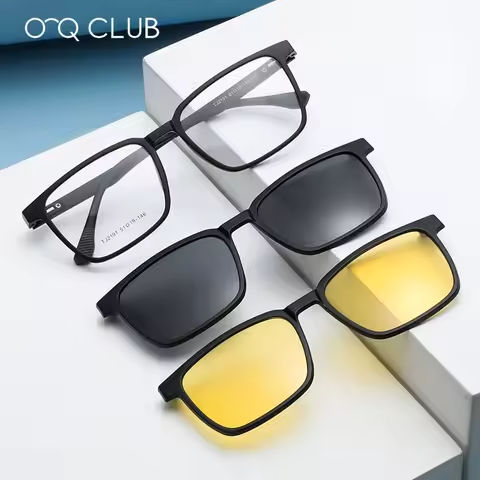 Flip-up Magnetic Clip-on Prescription Glasses Men Women TR90 Polarised Myopia Sunglasses Night Vision Reading Glasses TJ2191 https://tinyurl.com/27q47wgr