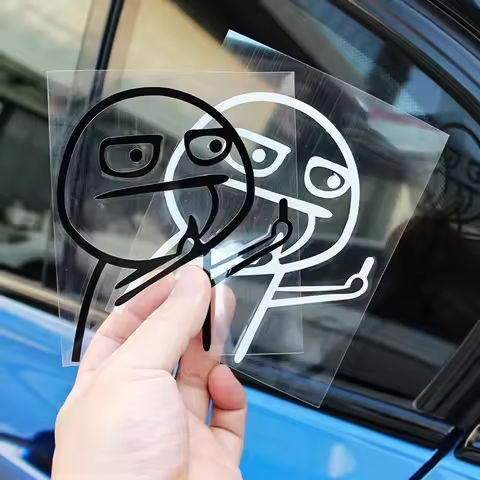 10.5x12cm Creative Funny Car Stickers Middle Finger Styling Auto Windshield Door Trunk Sticker Decals Car Accessories Exterior https://tinyurl.com/2d6awvml