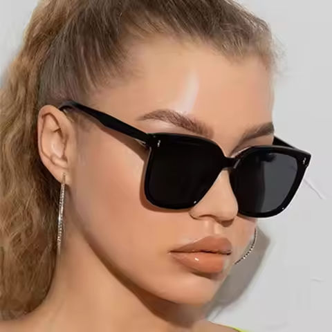 New Big Frame Sunglasses for Women Fashion Square Too Glasses Ladies Glasses Outdoor Sunshade Mirror for Men https://tinyurl.com/2b95mmoa