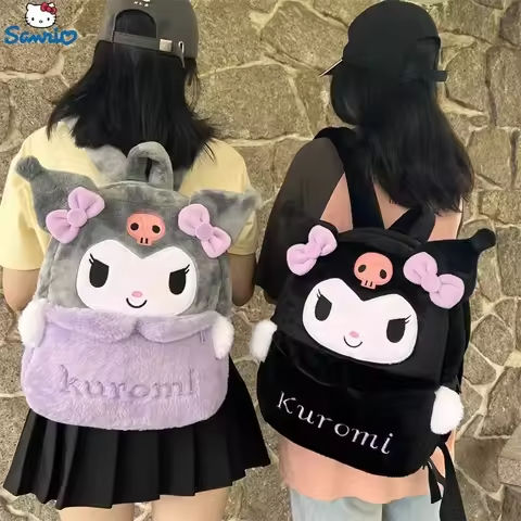 Kuromi Cinnamoroll & My Melody Plush Backpack Adorable, Large-Capacity, Kawaii Design – Soft Cartoon Characters https://tinyurl.com/276hsy84