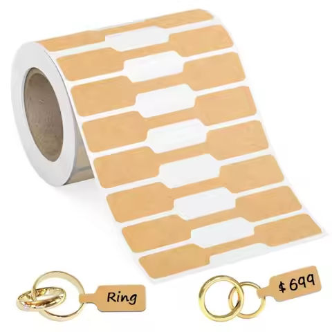 500Pcs/Roll Blank Paper Price Tags Portable Self Adhesive Stickers Jewelry Hangtags Necklace Ring Display Packaging Wholesale https://tinyurl.com/28mo2puo