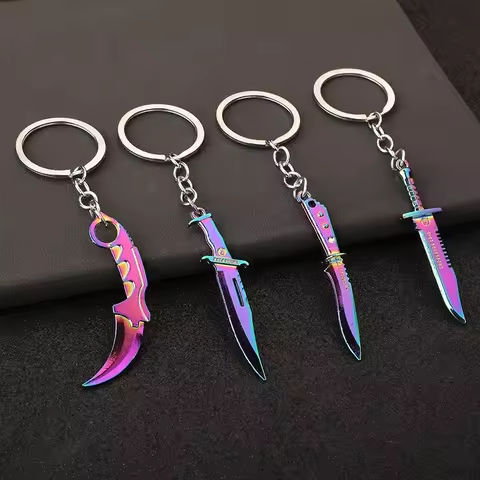 Mini Valorant  Melee Reaver 2.0 Karambit Keychain Game Peripheral Samurai Dagger Model Metal Key Ring Pendant Jewelry Male Gift https://tinyurl.com/29wmydag