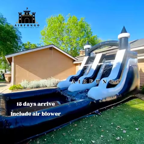 Commercial Grade Inflatable Water Slide with Splash Pool Bouncy Castle for Adults and Kids Includes Blower Customization https://tinyurl.com/2xlzx8ow