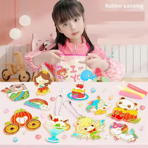 Children DIY Handmade Crystal Glue Painting Air-Dried Toy Set Girl Graffiti Coloring Gift No-bake Educational Art Kits Bracelet https://tinyurl.com/27qrwzcd