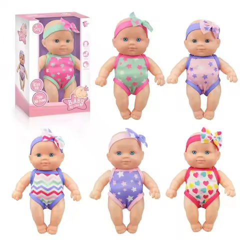 Mini Silicone Reborn Dolls Realistic Smiling Newborn Baby Doll Simulation Baby Dress Up Soft Rubber Doll For Girls Toddler Gift https://tinyurl.com/29pztmq6