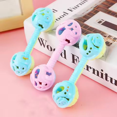 3Pcs Double-Headed Hand Rattle Children’s Party Toys To Appease The Baby Small Toy Rattle Toy Baby Shower Hand Holding Bell Gift https://tinyurl.com/2y9dpnp7