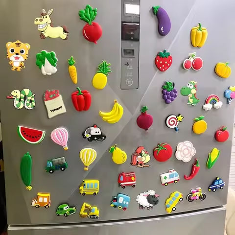 1 Set PVC Cute Fridge Magnets for Children Cartoon Animal Magnets for Refrigerator Decor Funny Magnetic Letters Numbers  Toy https://tinyurl.com/24fxrtry