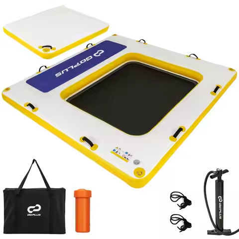 8 ft x 8 ft Inflatable Floating Dock w/ Mesh Swim Lounge Removable Insert https://tinyurl.com/2dlrzjpc