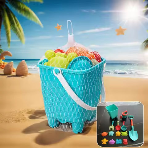 Children 14/16PCS Beach Toys Summer Outdoor Sand Play Bucket Bottle Shovels Kids Water Game Winter Snow Tool Gift color random https://tinyurl.com/2axhsxlr