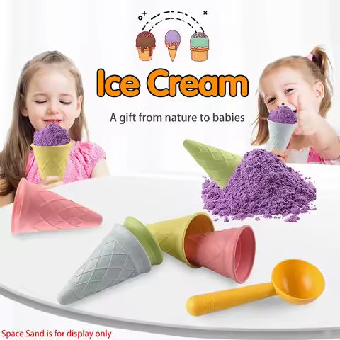 Children Play House Toy Beach Ice Cream Tube Digging Spoon Set Material of wheat straw  Ice Cream Cup Beach Toy https://tinyurl.com/27xvjgak