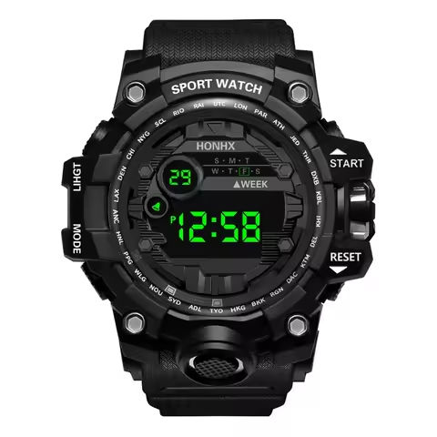 Y12 Men’s Watches Big Dial LED Digital Watch Multifunction Men Sports Watch Alarm Clock Stopwatch Fitness Electronic Wristwatch https://tinyurl.com/2bul6cbs