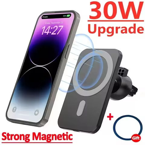 30W Magnetic Car Wireless Charger For iPhone 15 14 13 12 Pro Max Mini Macsafe Car Phone Holder Stand Mount Fast Charging Station https://tinyurl.com/248g8elw