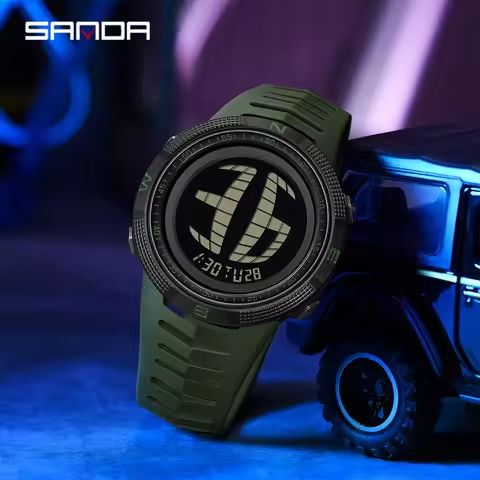 SANDA 6214 Fashion Men’s Electronic Digital Watch Large Dial Sports Waterproof LED Student Electronic Watch Alarm Clock https://tinyurl.com/276r9zf5