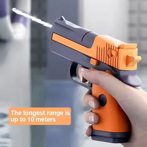 Hot Mini Desert Eagle Mechanical Continuous Firing Water Gun Small Pistol Summer Outdoor Beach Poor Toy Shoot Water Gun for Kids https://tinyurl.com/2yqu8jqp