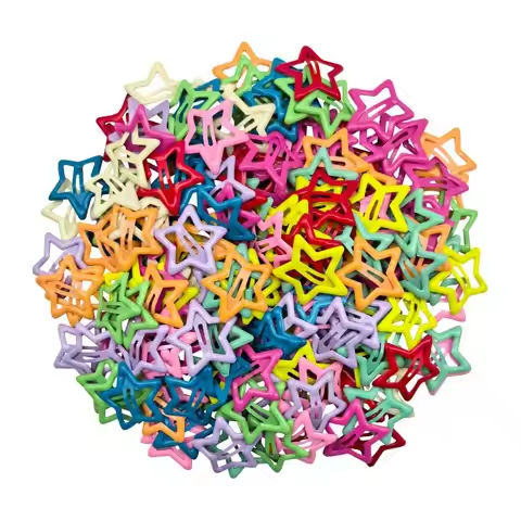 20/80pcs Cute Colorful Kawaii Star Barrettes Y2K Sweet Girls BB Solid Star Hairclips Metal Snap Clip Headdress Hair Accessories https://tinyurl.com/22bwhjou