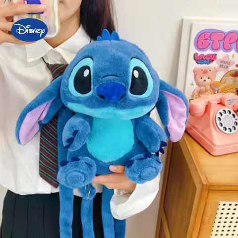 Kawaii Disney Stitch Bag Plush Backpack Bagpack Double Shoulder Crossbody Bag Storage Pouch Plushie Anime Toy Gift for Girls https://tinyurl.com/24a3fjyj