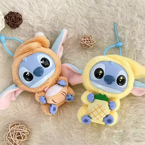 Kawaii Accessories Stitch Plush Toy Lilo&stitch Keychain Keyring Doll Eat Something Before Sleep Series Backpack Pendant Girl https://tinyurl.com/254exjaj