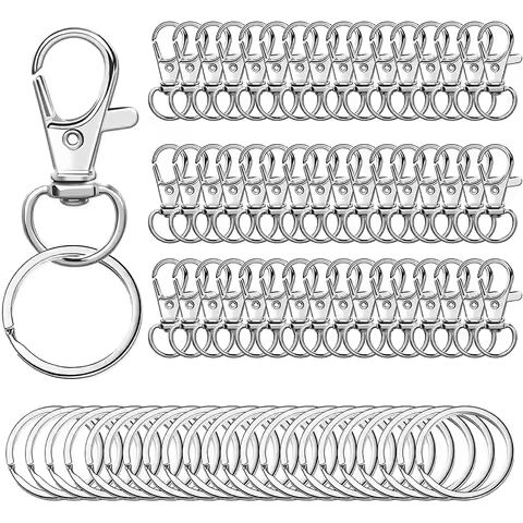 Swivel Clasps Lanyard Snap Hooks with Key Rings Key Chain Clip Hooks Lobster Claw Clasps for Keychains Jewelry DIY Crafts https://tinyurl.com/2czs7ez6