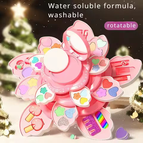 Children’s Makeup Box Rotating Opening Cosmetics Toys for Little Girls Princess Makeup Set To Enhance Creativity and Imagination https://tinyurl.com/27wzmlq9