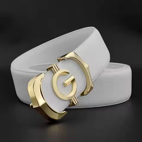 2024 High quality white casual men belt genuine leather designer G letter belt Cowskin solid smooth buckle belt ceinture homme https://tinyurl.com/27j5qeez