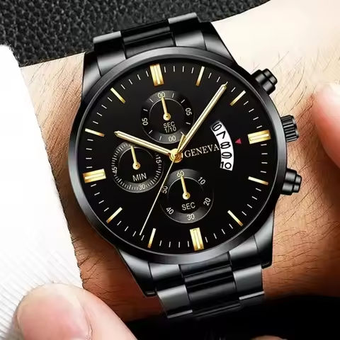 Fashion Men Stainless Steel Watch Luxury Calendar Quartz Wrist Watch Mens Business Watches for Man Clock Montre Homme https://tinyurl.com/2a3ua57m