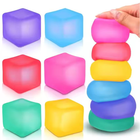 Stress Cube Squishy Fidget Toys for Relaxation High Density Gel Filled Fidgets for Classroom Sensory Calming Toys for Kids Adult https://tinyurl.com/28knqszc