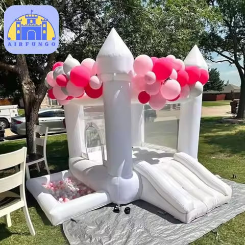 Customization Oxford 9x9x7ft White Bounce House With Ball Pit For Toddlers Inflatable Bouncy Castle Free Shipping To Door https://tinyurl.com/28gkxdfv