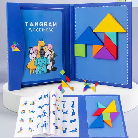Wooden Jigsaw Magnetic Tangram Puzzle Book Educational Toys For Children Baby Kid Portable Montessori Learning Intelligence https://tinyurl.com/27b6ntyq