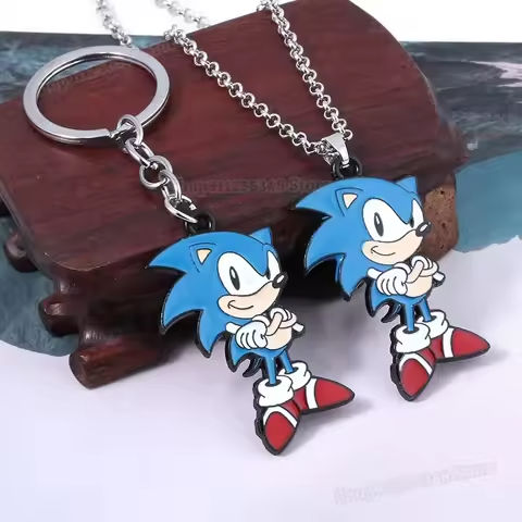 Cartoon Movie Sonics Necklace Keychain Badge Kawaii Anime Figure Enamel Pins Keyring Men Women Pendants Jewelry Accessories Gift https://tinyurl.com/22zfv2md